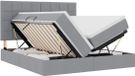 vidaXL Opbergbed met hoofdeinde Lichtgrijs 180 x 200 cm Stof