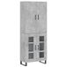 vidaXL Hoge kast, betonkleur, 69,5 x 34 x 180 cm, houtvezelplaat