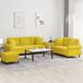 Maison Exclusive - Ensemble de canapés 3 pièces avec coussins en velours jaune