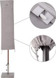 Sekey Beschermhoes voor dubbele parasol, afdekhoes voor parasol, grijs, polyester, 160 cm