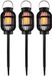 Merkloos Solar tuinlamp 3 in 1 - 3x - vlameffect - zonne-energie - 23 cm - prikspot - lantaarn
