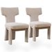 SeedWave Lot de 2 chaises de salle à manger en chenille avec dossier large en T | Dossier ouvert, cadre en bois et rembourrage haute densité, jusqu'à 159 kg par chaise, pour salle à manger, cuisine et café
