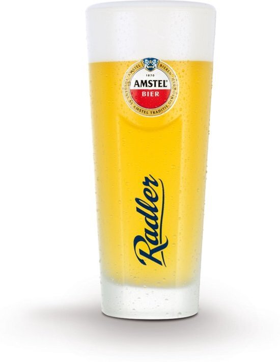 Amstel Radler bierglazen - 30cl - 6 stuks Inclusief 6 officiele bierviltjes