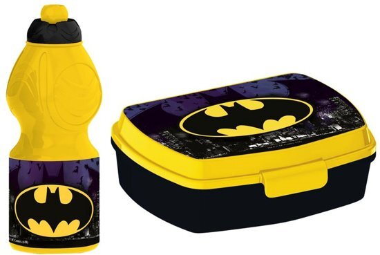 Batman broodtrommel met drinkbeker set