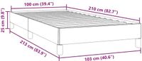 vidaXL Bedframe zonder matras, fluweel, zwart, 100x210 cm