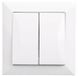 OPAL Interrupteur double pour cage d'escalier, Blanc, modèle WP-5/2