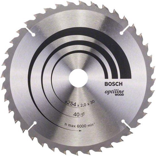 Bosch Cirkelzaagblad Optiline Wood 254 x 30 x 2,0 mm, 40 Tanden