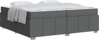 vidaXL Bedframe met matras Donkergrijs Stof 200 x 200 cm