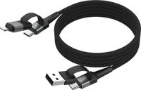 Ansmann 1700-0188 USB-kabel 1,2 m USB A/USB C naar USB C/Lightning 60W Zwart/Zilver