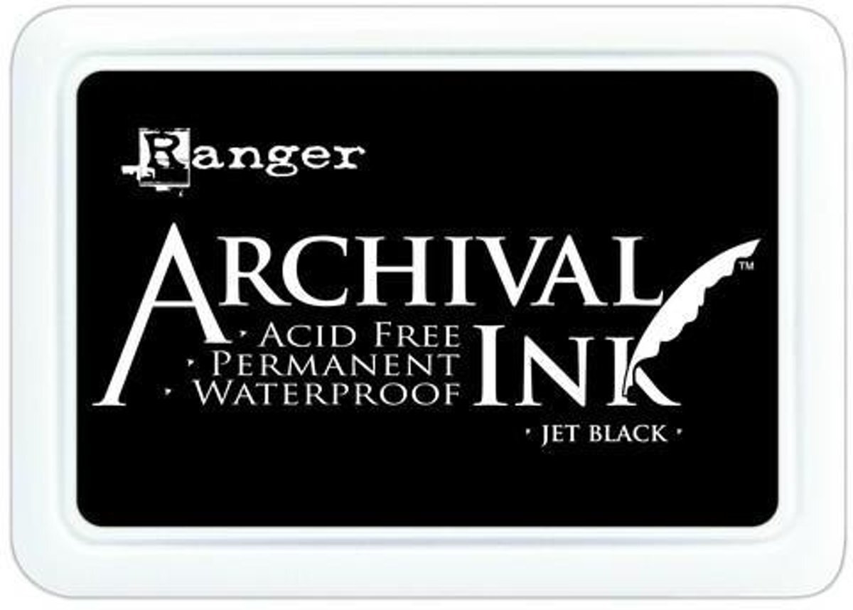 Ranger Archival Permanent Ink Pad - Jet Black - Zwart
