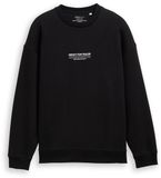 Tom Tailor Mannen Trui Sweater Met Print 1045579xx12 - Zwart - Maat M
