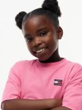 Tommy Hilfiger Kids T-shirt - Roze - Katoen - Korte mouw - Maat 6