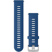 Garmin Siliconen Bandje Blauw/Zilver 22mm