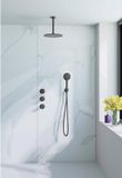 FortiFura Nebbio opbouw regendoucheset – Ø30 cm hoofddouche – 1-stands ronde handdouche – gunmetal geborsteld