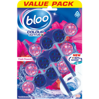 Bloo Colour Active Frisse Bloemen Toiletverfrisser - 3-Pak