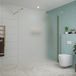 FortiFura Galeria inloopdouche - 180x200cm - mat glas - wandarm - PVD - geborsteld messing (goud)
