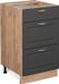 Vicco Fame-Line Meuble bas de cuisine – 50 cm, WB Marbre anthracite-or