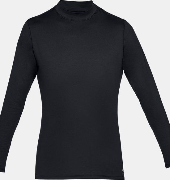 Under Armour ColdGear Armour Fitted Mock Long Sleeve Shirt - Black - Men's M