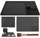 Tapis de café en silicone avec antidérapant, tapis de tassage et brosse de nettoyage