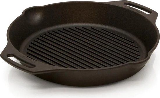 Petromax gietijzeren grillpan/ skillet 35 cm met twee grepen