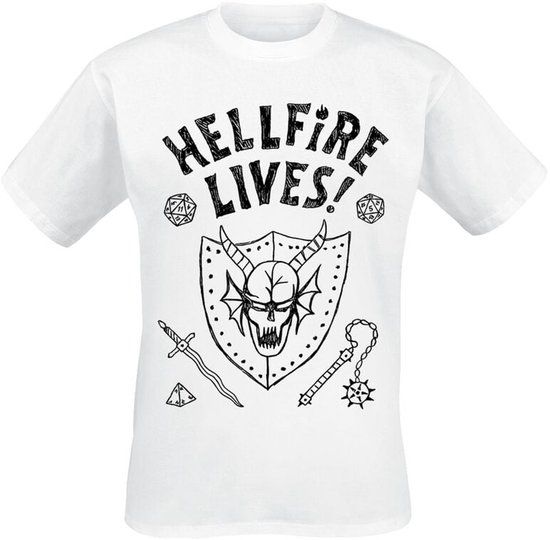 Stranger Things Season 5 - Hellfire Lives! Heren T-shirt - wit - XXL