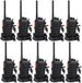 RETEVIS Set talkies-walkies pour la sécurité RT24 - Talkie-walkie - PMR446 Sans licence - VOX - 16 Canaux - CTCSS/DCS - Talkies-walkies professionnels - avec casque et station de charge USB - 10 Pièces - Noir