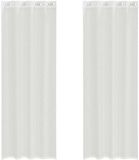 vidaXL - Gordijnen - voile - met - doorvoertules - 2 - st - wit