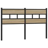 VidaXL Hoofdeind & Voeteind Zwart, Eiken Hout 135 cm