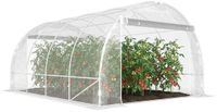 Outsunny Tunnelkas-Staal, PE-297L x 395B x 199H cm-Transparant