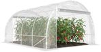 Outsunny Tunnelkas-Staal, PE-297L x 395B x 199H cm-Transparant