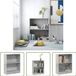 vidaXL Boekenkast 60x24x76 cm bewerkt hout betongrijs
