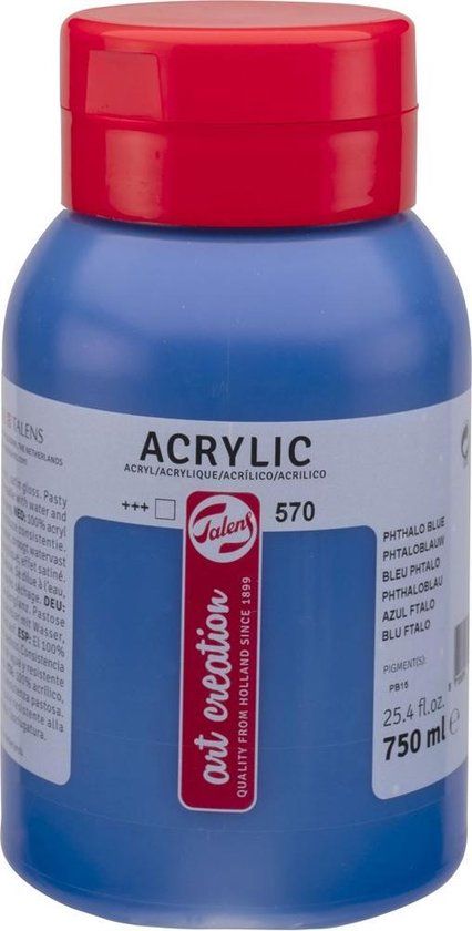 Talens Art Creation Acrylverf Pot 750 ml Phtaloblauw