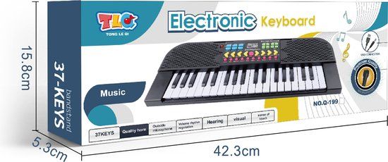 YAR KidzTune - Piano Keyboard - 61 Toetsen - Zwart - Kinderen