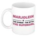 Bellatio Decorations naam cadeau mok - Marjolein - Woman Myth Supergirl - koffiemok - 300 ml - collega - moederdag