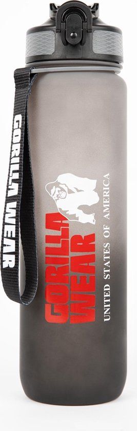 Gorilla Wear Gradient Water Bottle 1000 ml - Black/Grey