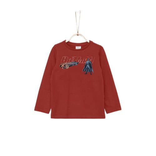 s.Oliver longsleeve met printopdruk donkerrood