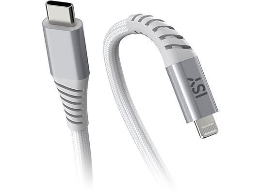 ISY ICN-5000-WT-CL USB-C naar Lightning Kabel - 2 Meter - Grijs
