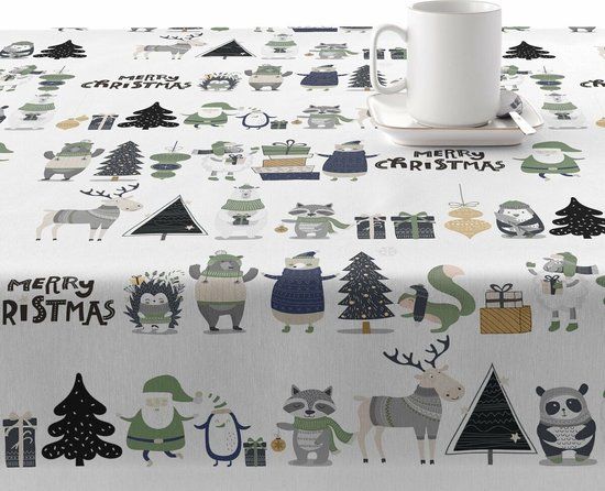 Belum Noel - Vlekbestendig tafelkleed - 250 x 140 cm - Wit