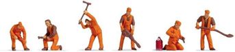 NOCH 38012 N Spoorwerkers figuren Geverfd, Staand