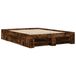 VidaXL Cadre de lit Chêne fumé 140x190 cm