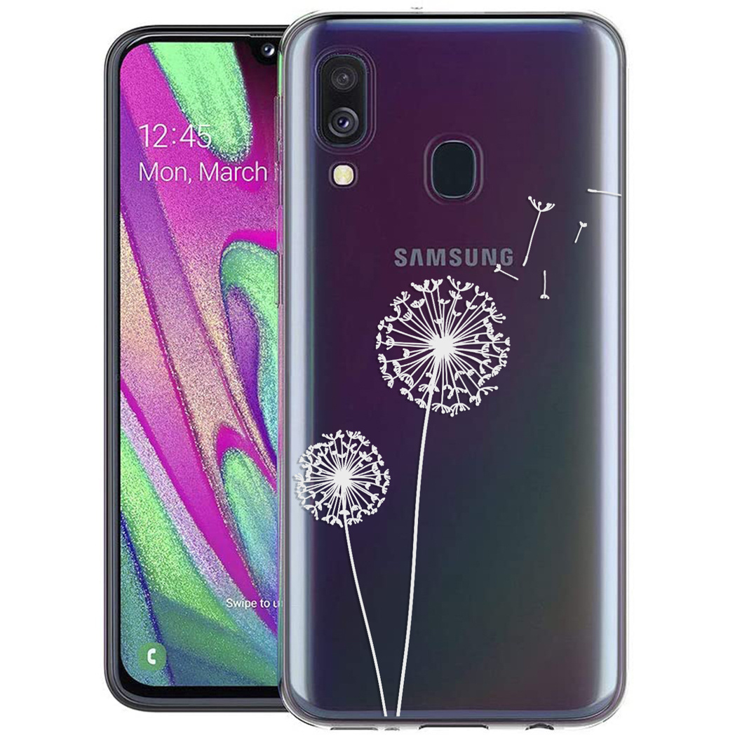 imoshion Design hoesje voor de Samsung Galaxy A40 - Paardenbloem - Wit