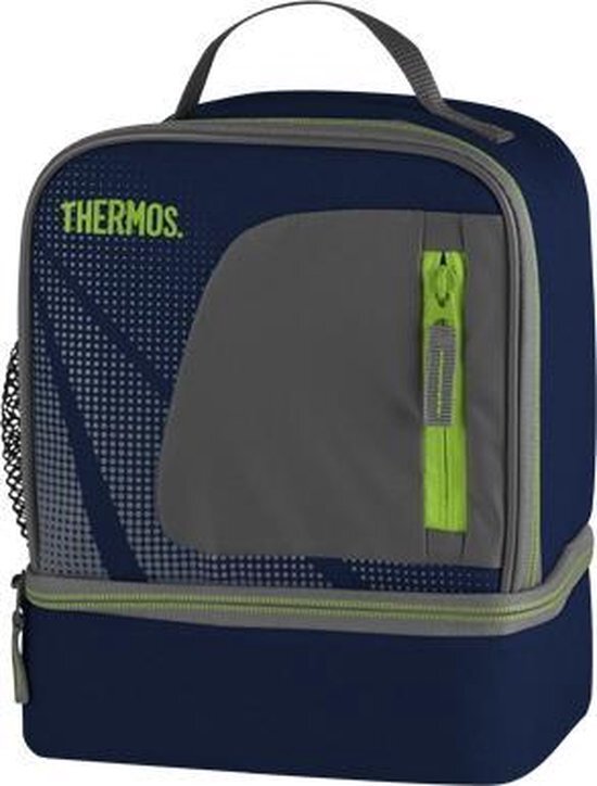 Thermos lunch koeltas blauw 19 x 23 cm - koeltasje