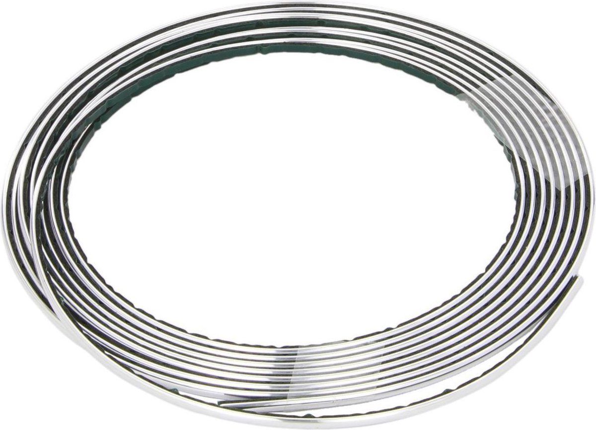 Race Sport Decoratiestrip Zelfklevend PVC 4 x 3500 mm Chroom