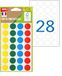 APLI 101786 100% gerecyclede kleurentabletten, 140 stuks, verschillende kleuren: groen, blauw, rood, geel, diameter 15 mm