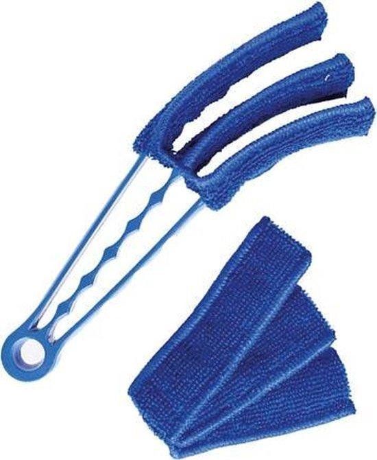 Superdealer Jaloezie reiniger + Extra Schoonmaakdoekje - Jaloezie Stoffer - Plumeau - borstel - Lamellen Schoonmaak - blauw