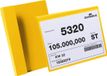 Merkloos / Sans marque DURABLE identificatietas met vouw, geel/transparant, 210 x 148 mm, 50 stuks