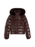 Tommy Hilfiger Dames Puffer Jas XS Chocoladebruin Polyamide Herfst/Winter 2026
