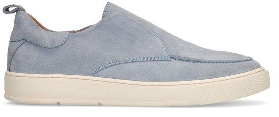 Manfield Heren Blauwe Suède Loafers Maat 46