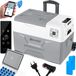 KESSER® Glacière électrique 30 litres avec commande APP, USB 12/24V 230V et poignée télescopique Roues | Glacière jusqu'à -20 °C pour voiture, camion, bateau, camping-car et camping, Gris