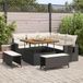 Prolenta Maison Exclusive Tuinset met 8 zitplaatsen, zwarte polyrotan loungeset